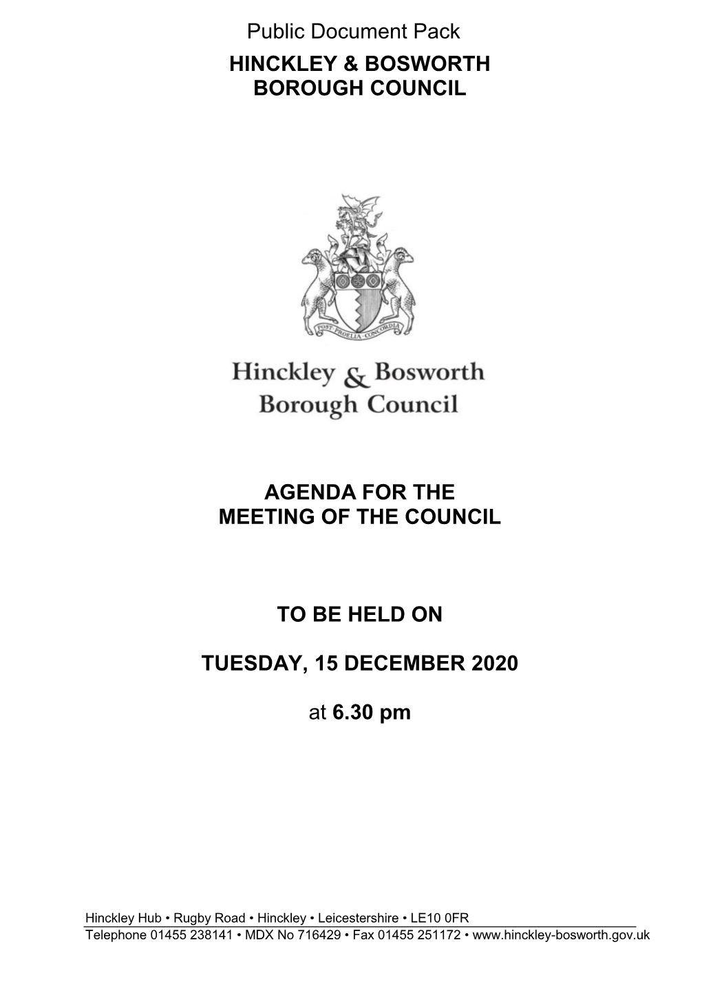 (Public Pack)Agenda Document for Council, 15/12/2020 18:30