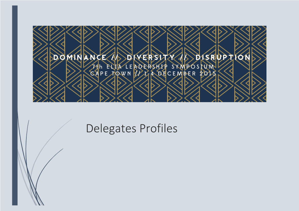 Delegates Profiles