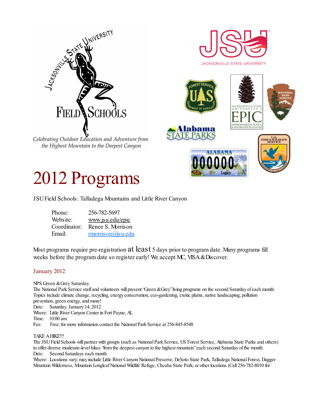 2012 Programs