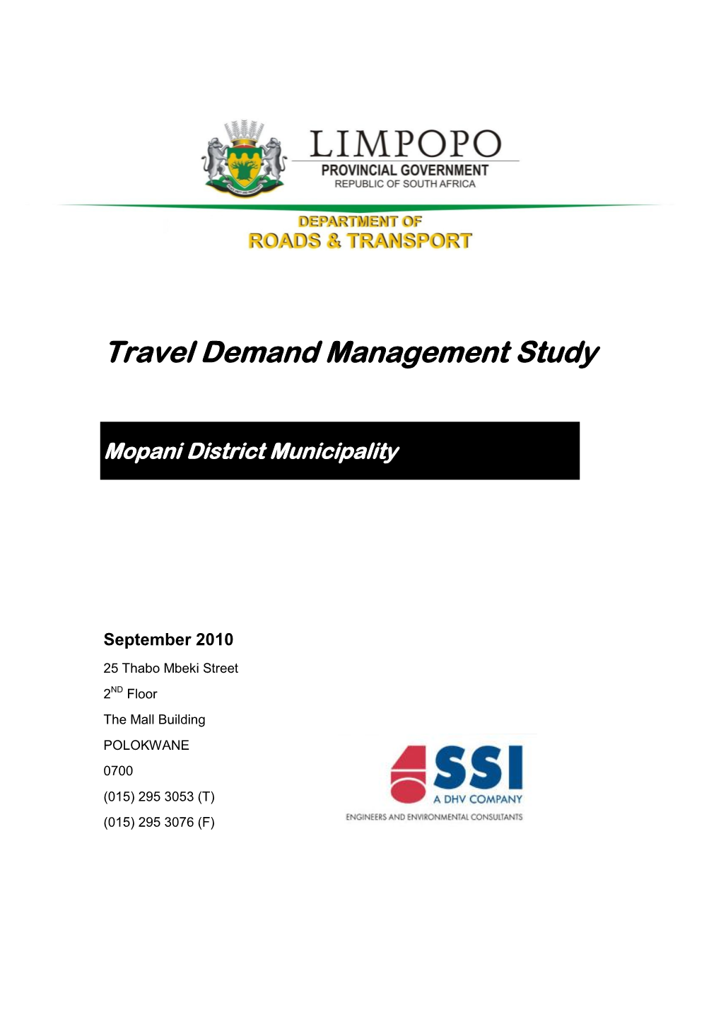 Travel Demand Management Study