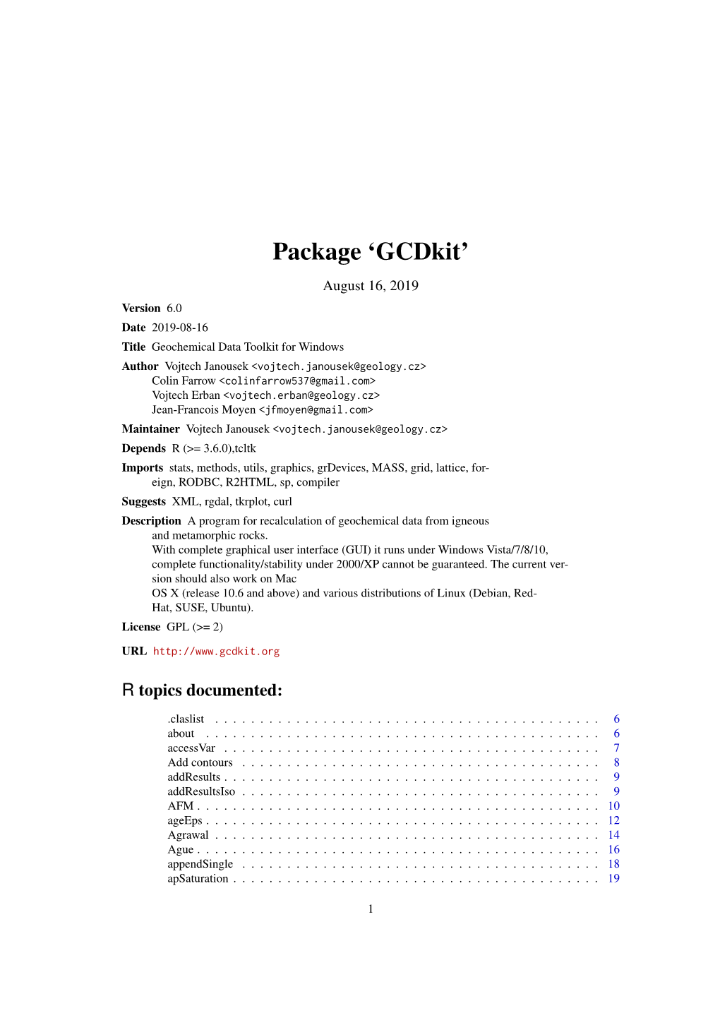 Package 'Gcdkit'