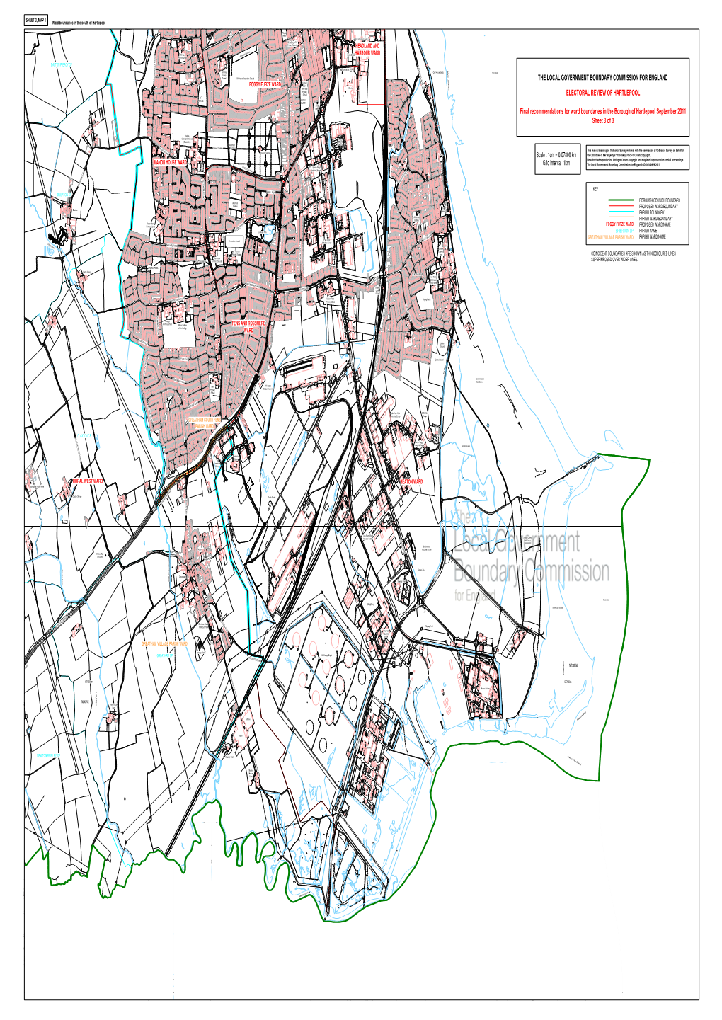 Ward Boundaries in the South of Hartlepool