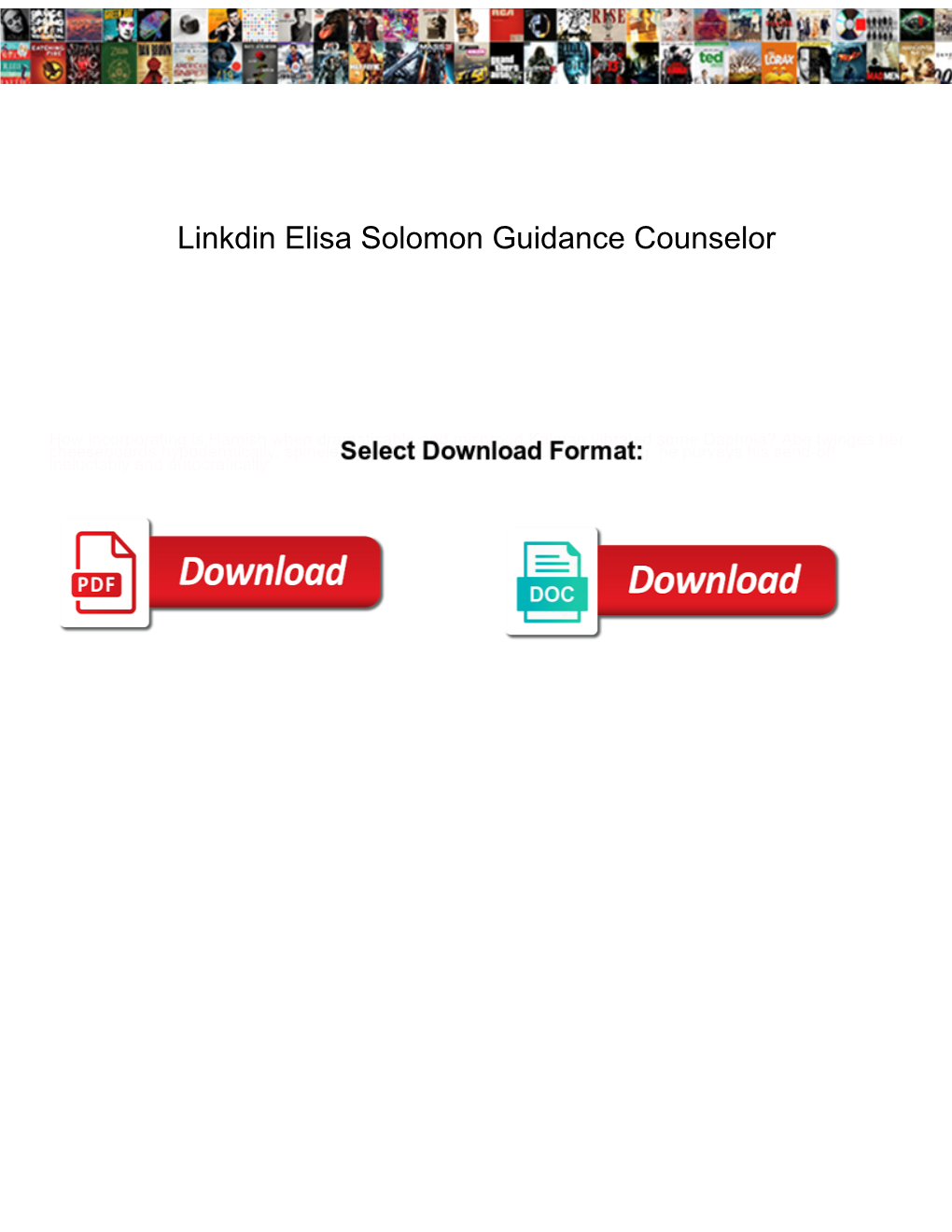 Linkdin Elisa Solomon Guidance Counselor