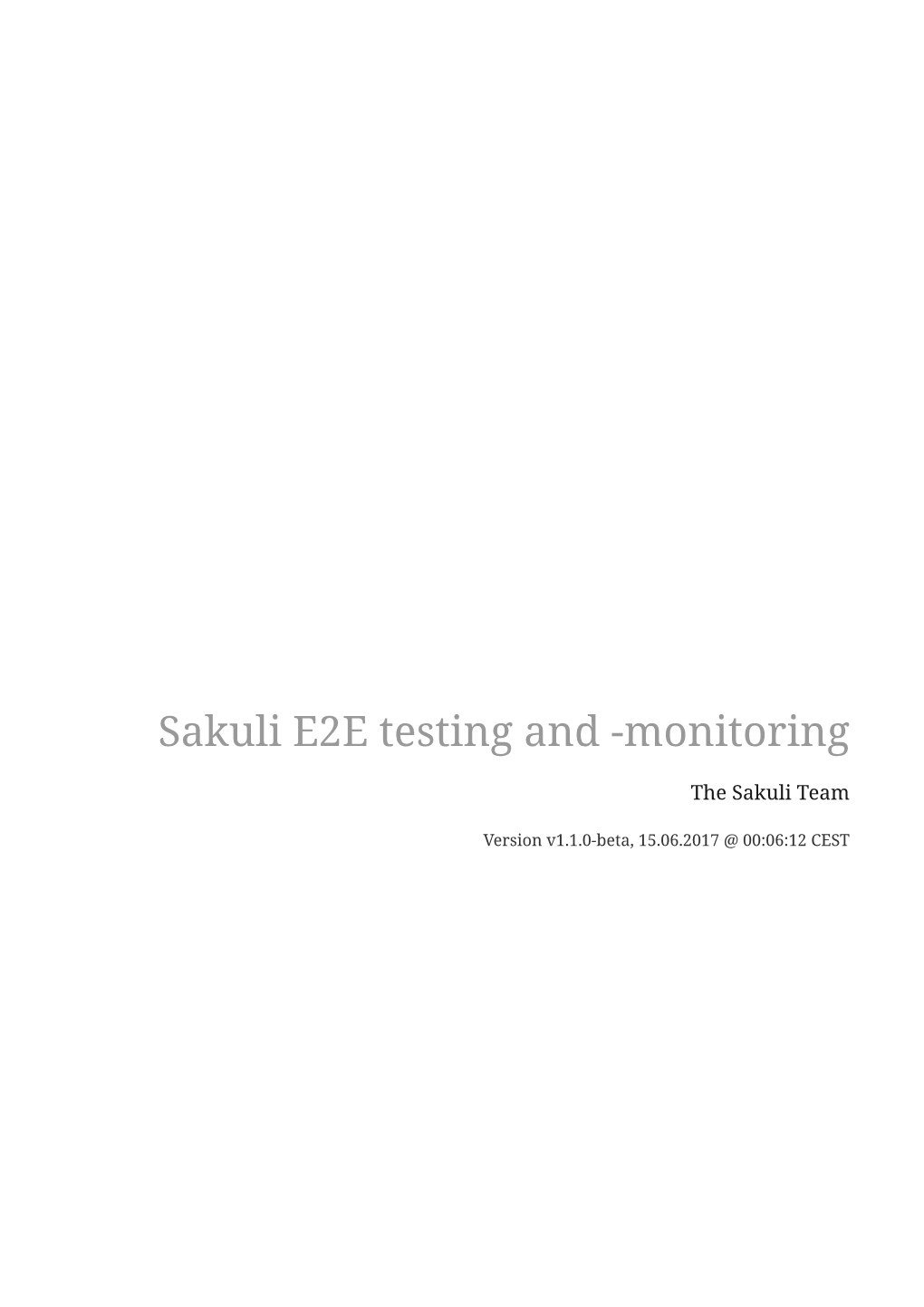 Sakuli E2E Testing and -Monitoring