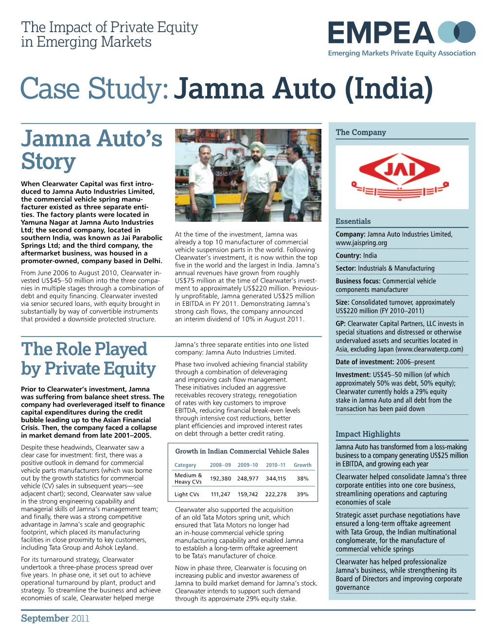 Case Study:Jamna Auto