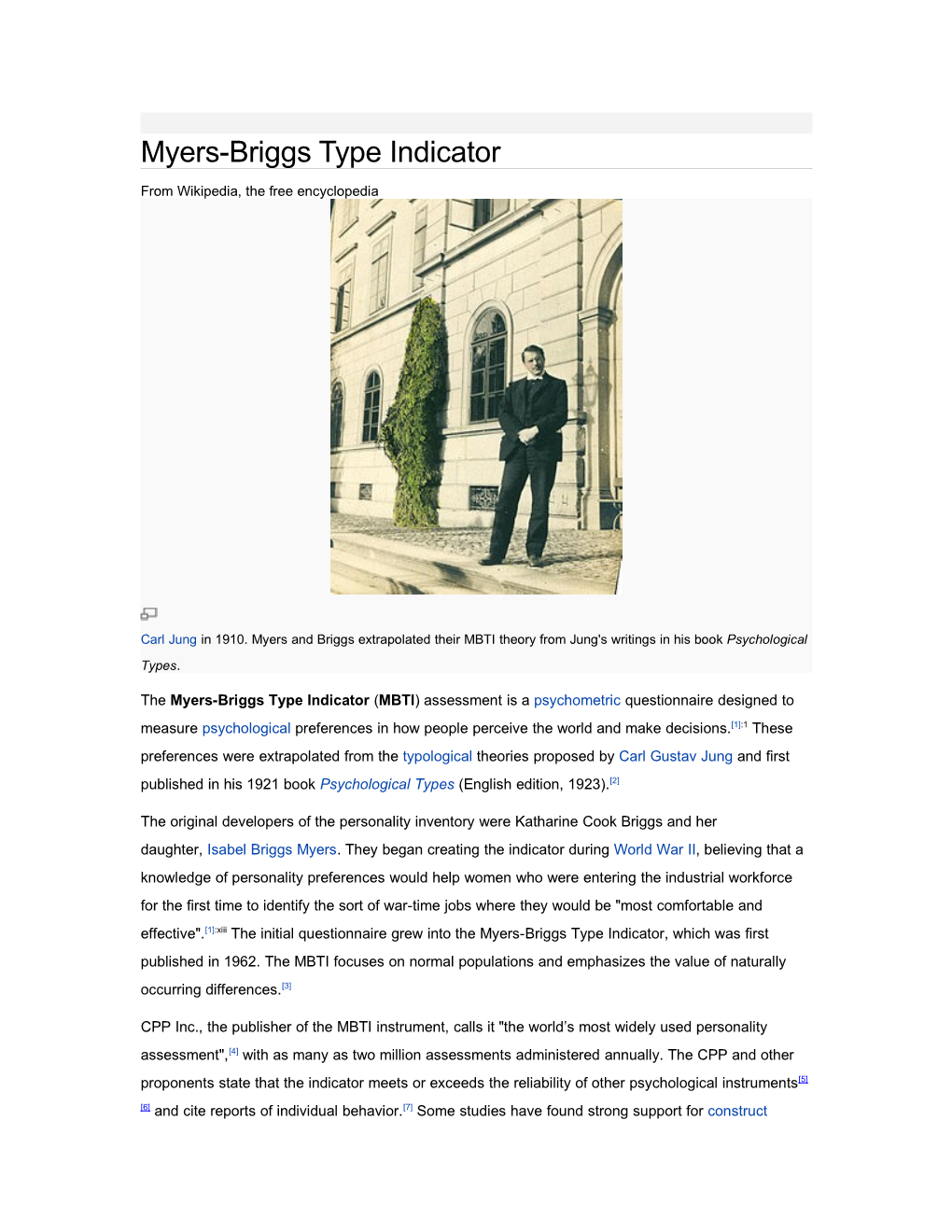 Myers-Briggs Type Indicator