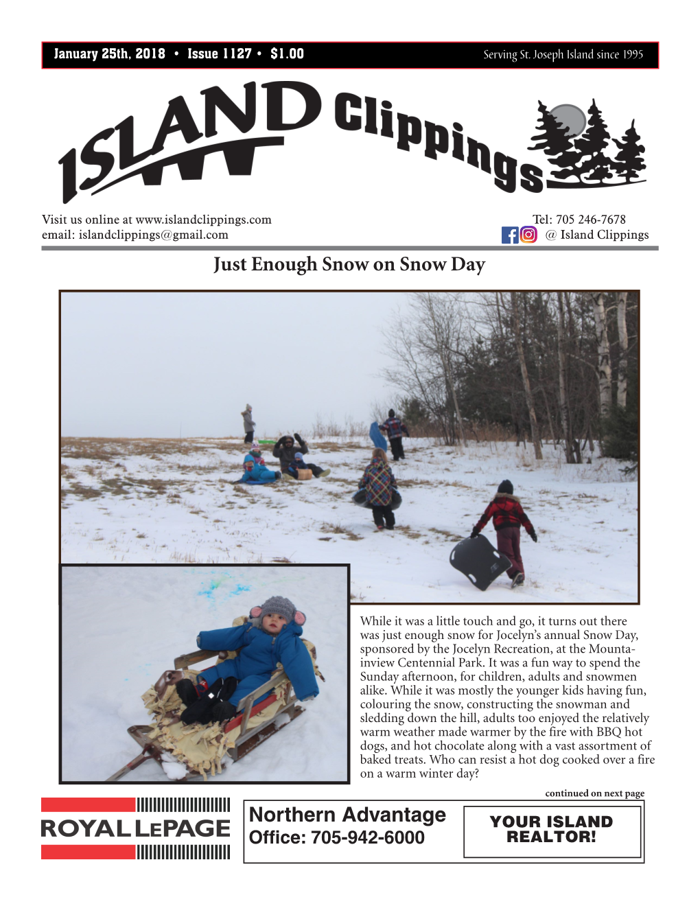 January 25Th, 2018 • Issue 1127 • $1.00 Serving St