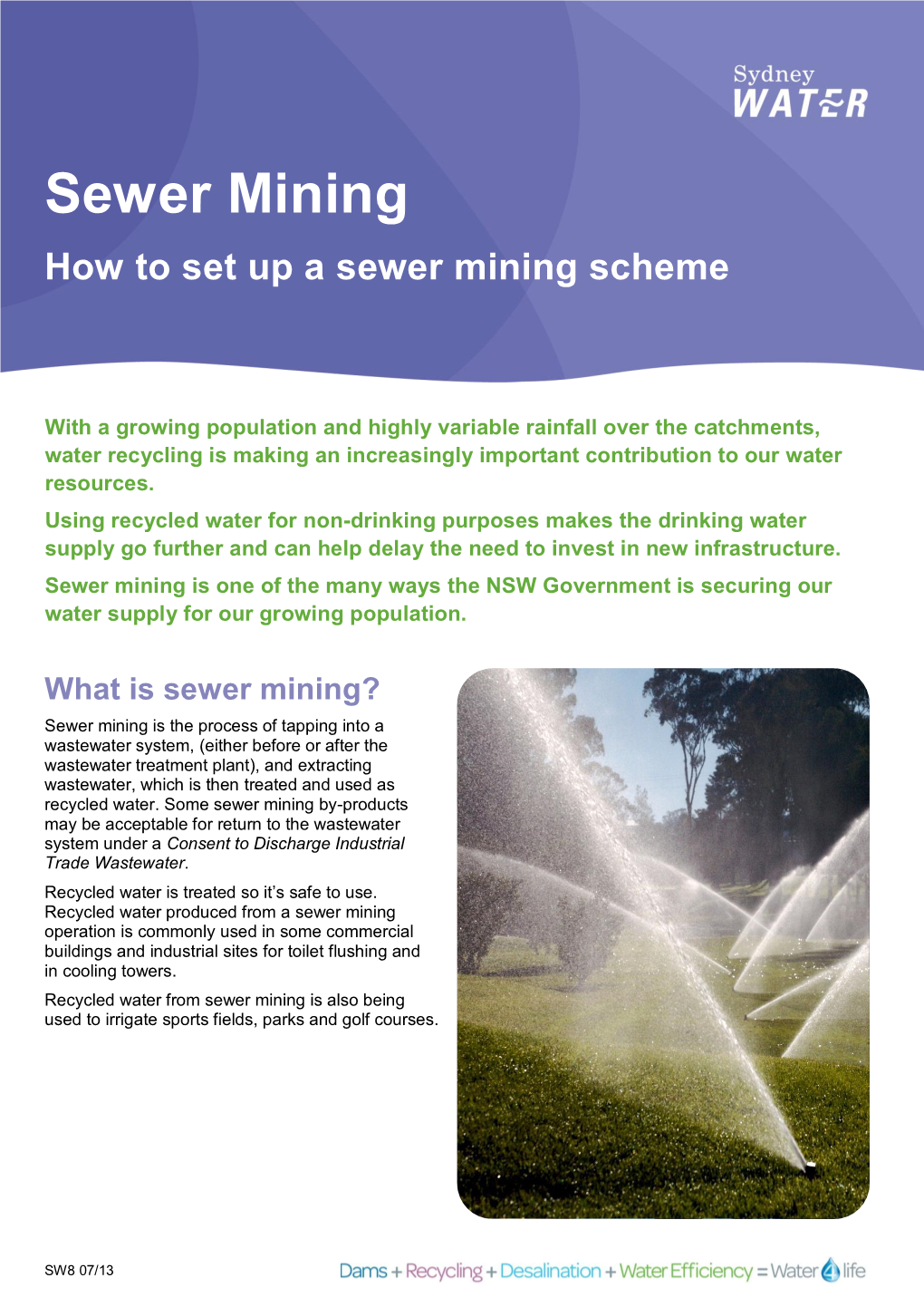 How to Set up a Sewer Mining Scheme