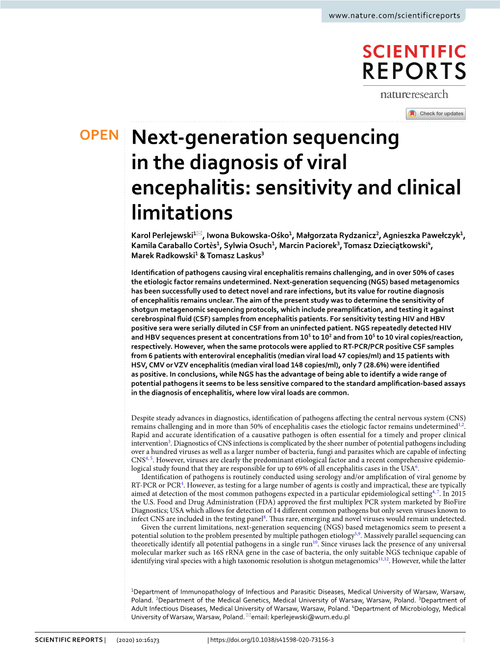 Next-Generation Sequencing in the Diagnosis of Viral