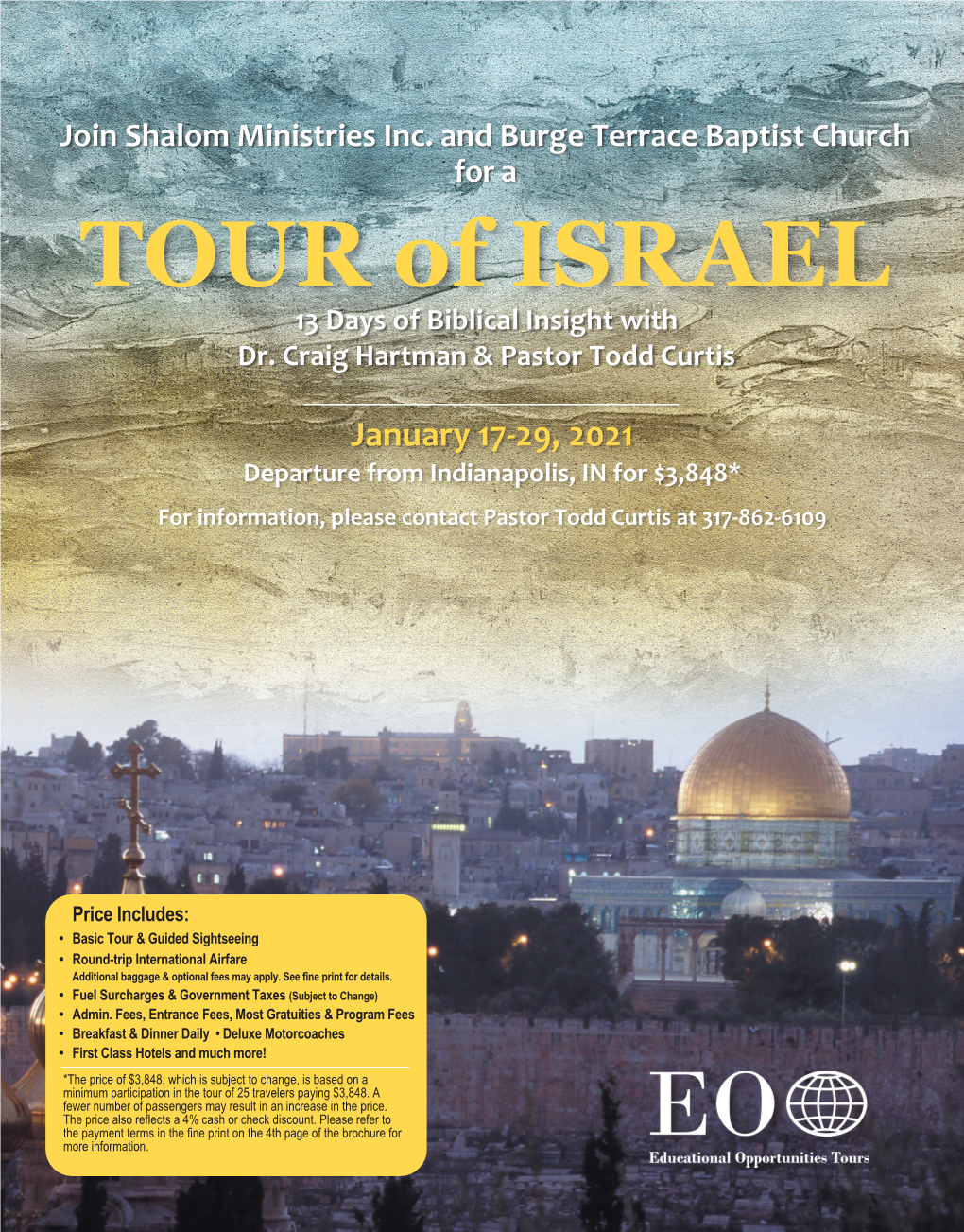 TOUR of ISRAEL 13 Days of Biblical Insight with Dr