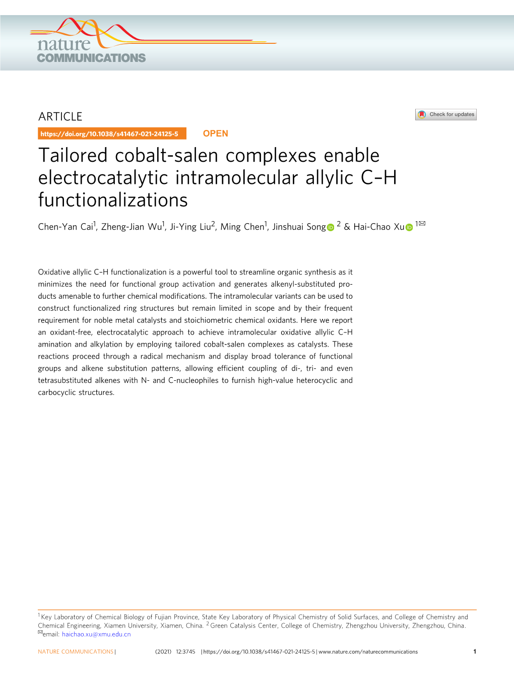 Tailored Cobalt-Salen Complexes Enable Electrocatalytic