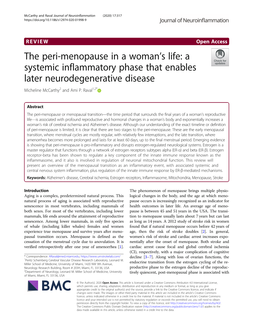 The Peri-Menopause in a Woman's Life