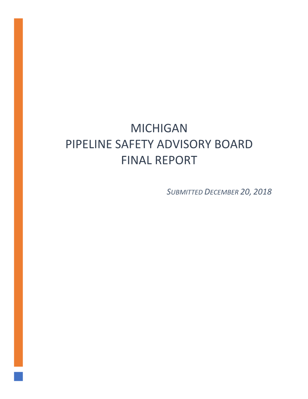 Michigan Pipeline Safety Advisory Board Final Report
