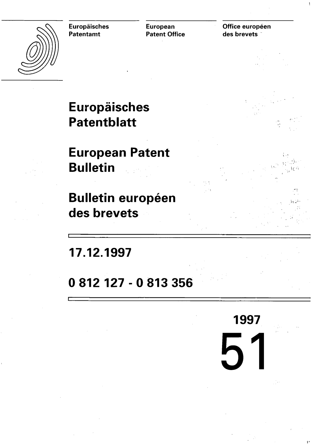 European Patent Bulletin 1997/51