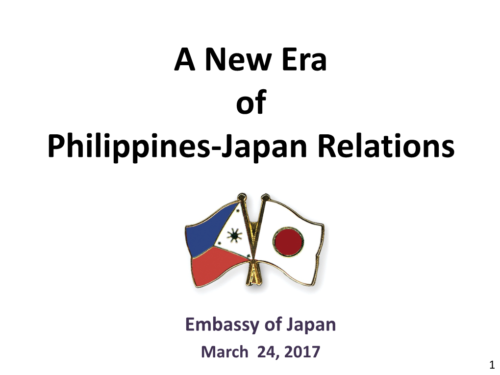 A New Era of Philippines-Japan Relations