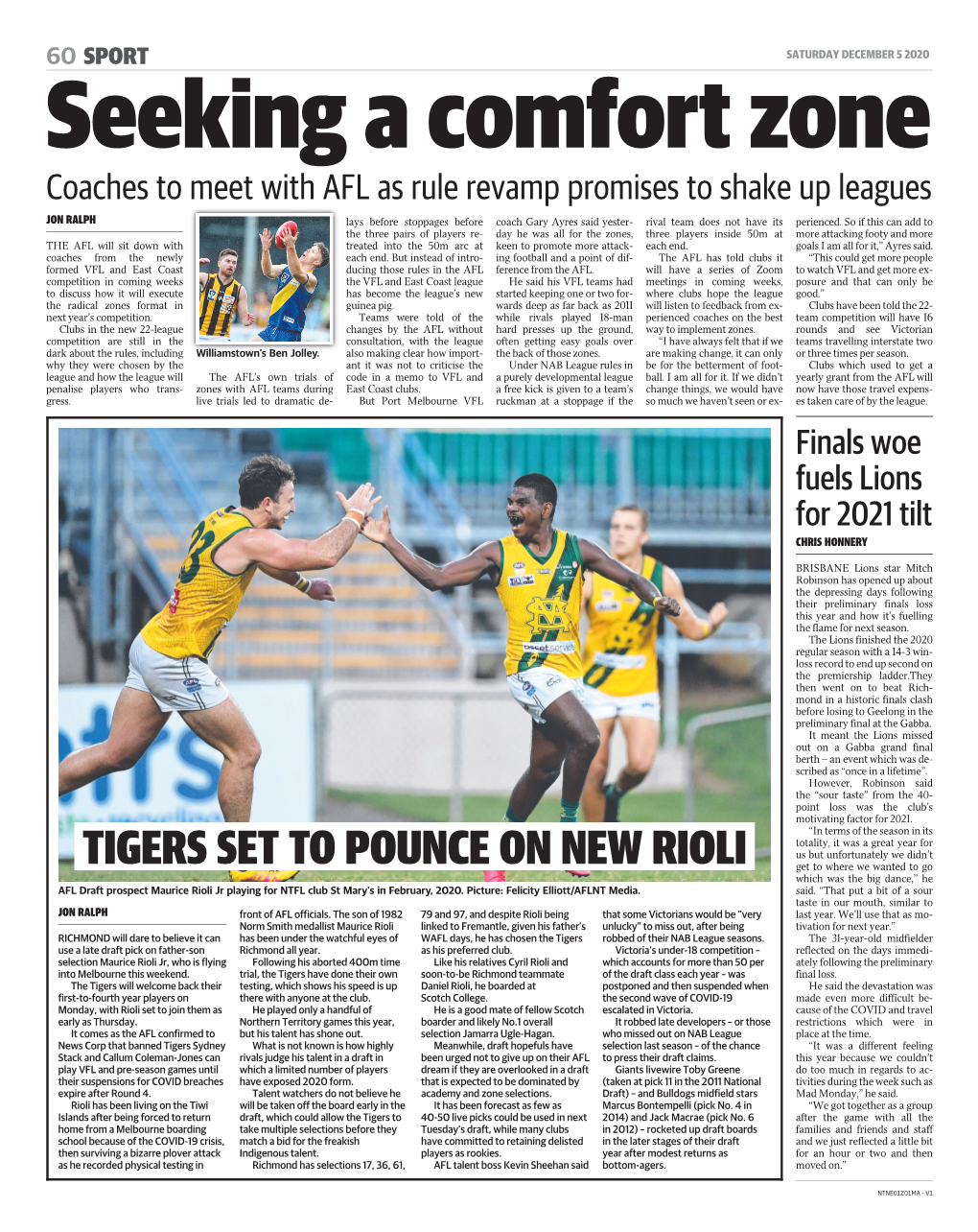 Tigers Set to Pounce on New Rioli