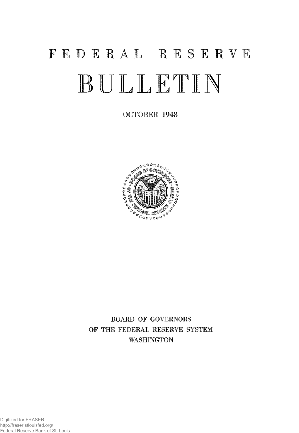 Federal Reserve Bulletin October 1948