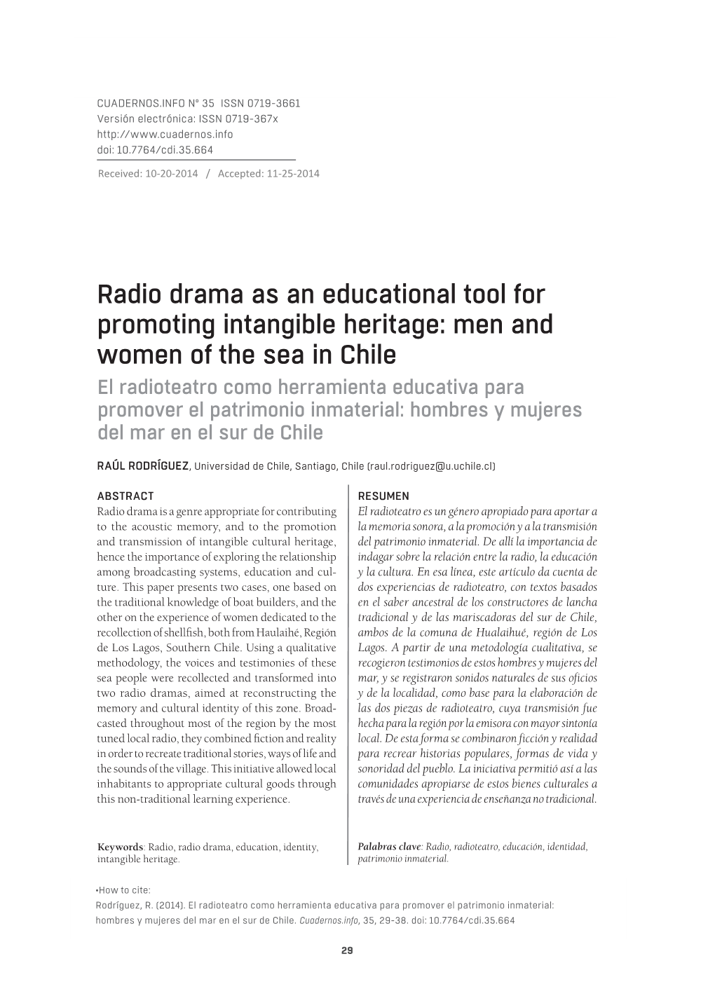 Radio Drama As an Educational Tool for Promoting Intangible Heritage
