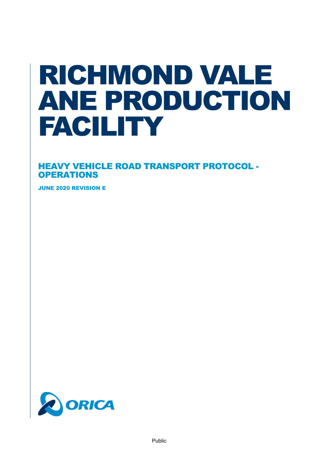 Richmond Vale Ane Production Facility