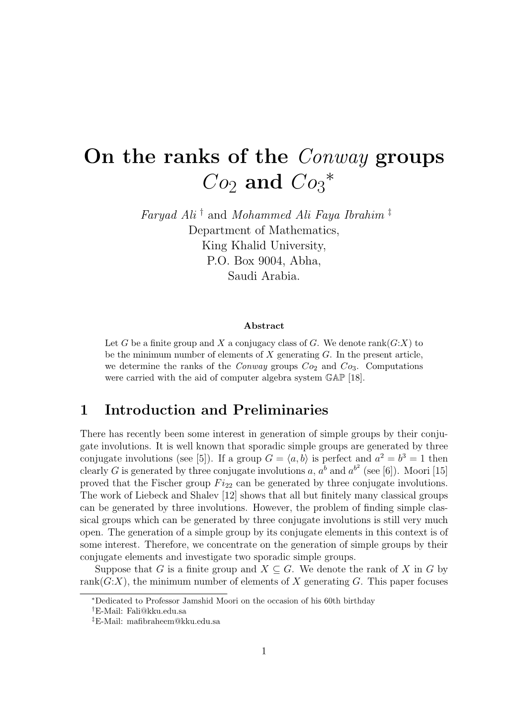 On the Ranks of HS and Mclon the Ranks of the Conway Groups Co2