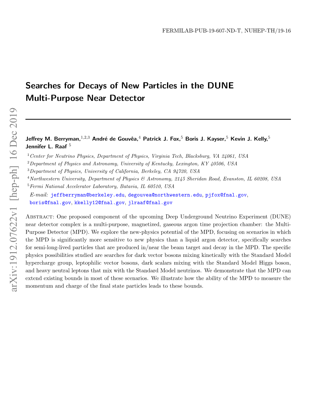 Searches for Decays of New Particles in the DUNE Multi-Purpose Near Detector