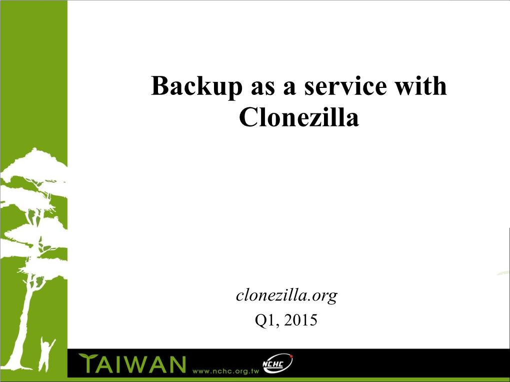 Backup As a Service with Clonezilla