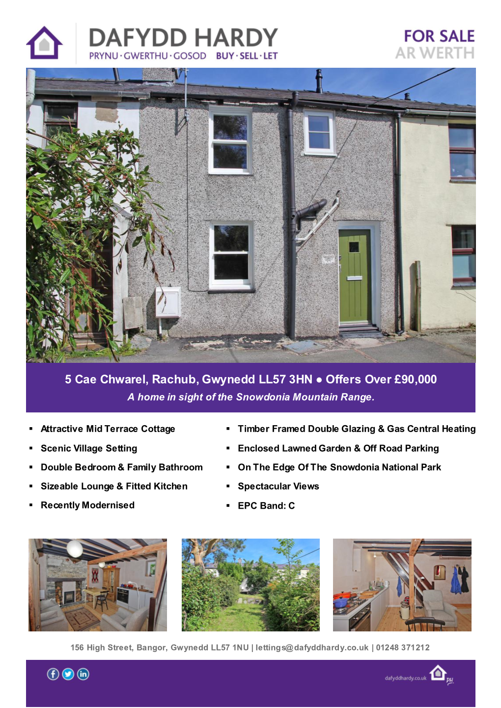 5 Cae Chwarel, Rachub, Gwynedd LL57 3HN Offers Over £90,000