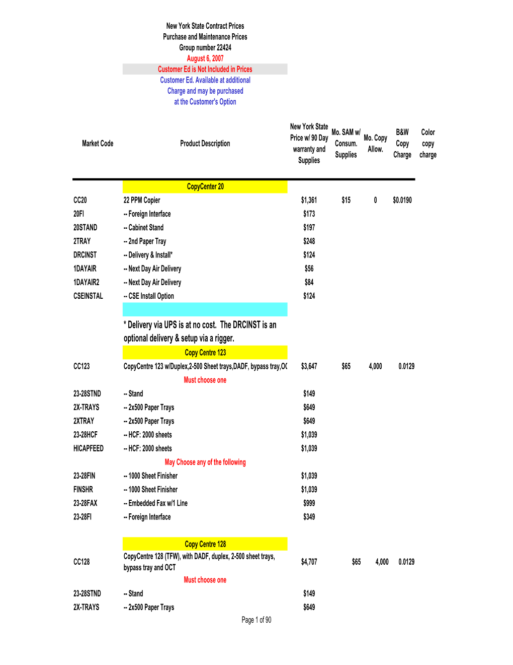 Nys2001bid Current Prices Award