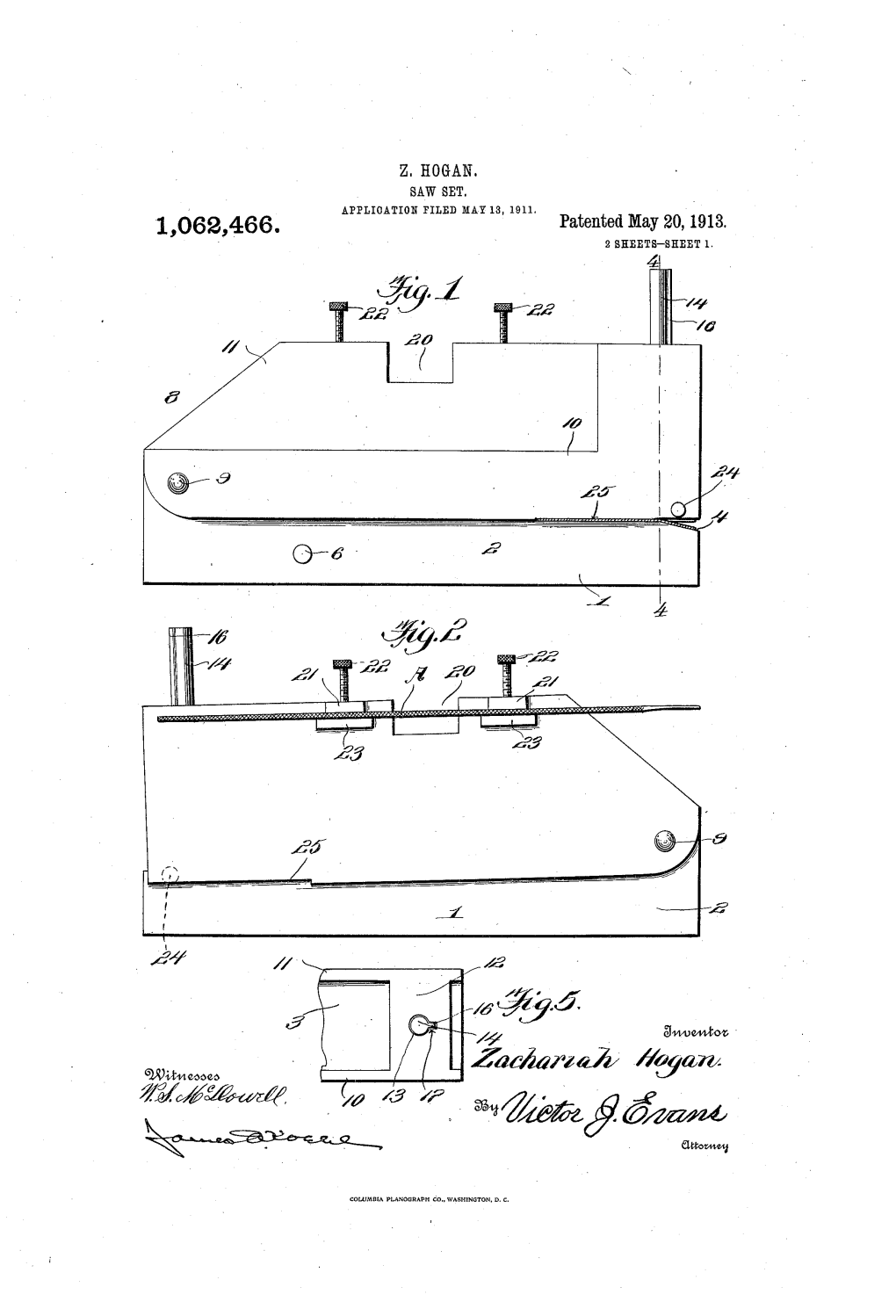 1,062,466. Patented May 20, 1913, 2 SEETS-SHEET L