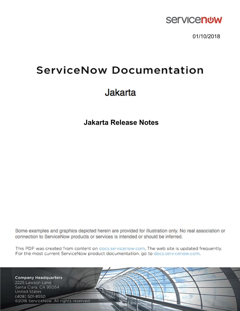 Jakarta Release Notes Jakarta Servicenow Contents