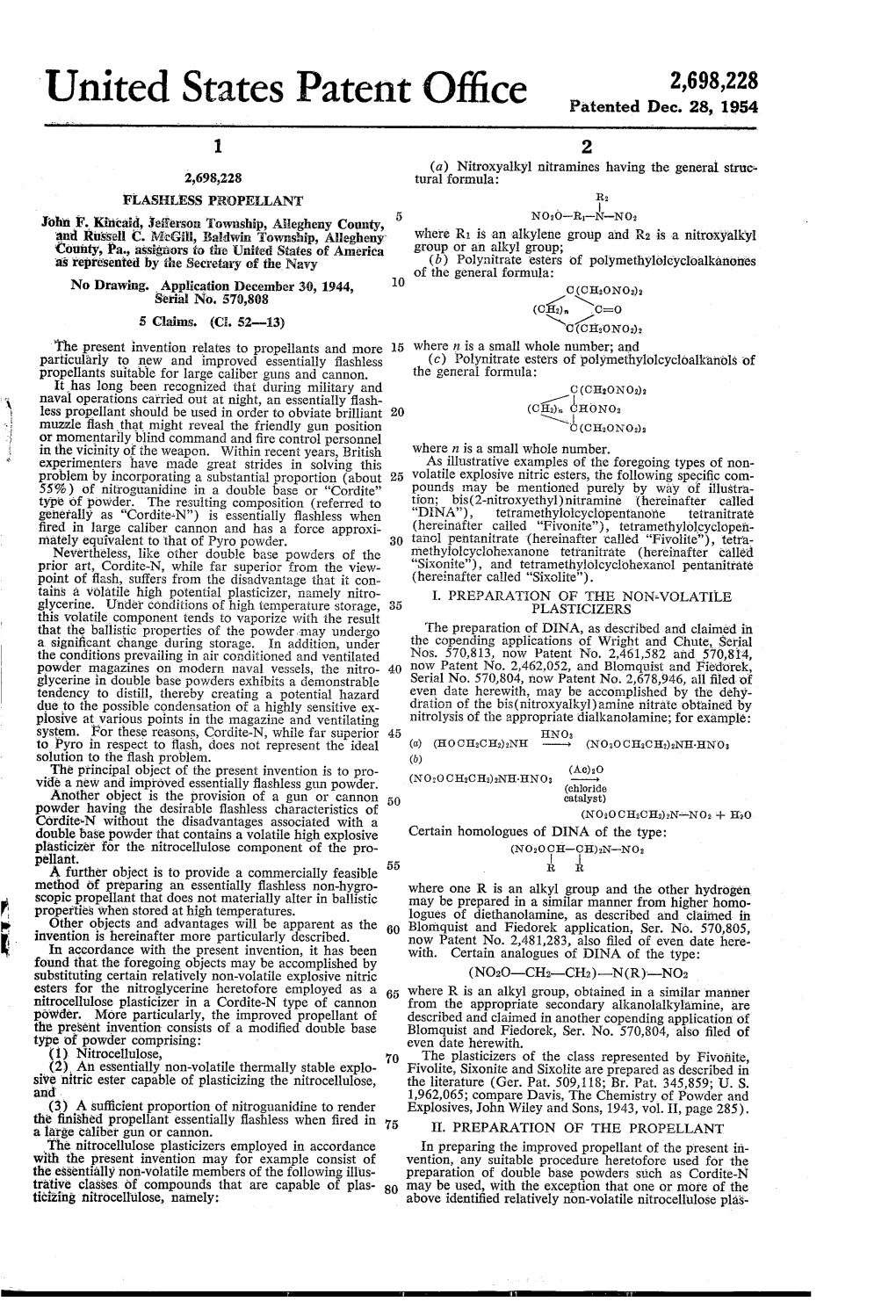 United States Patent Office Patented Dec