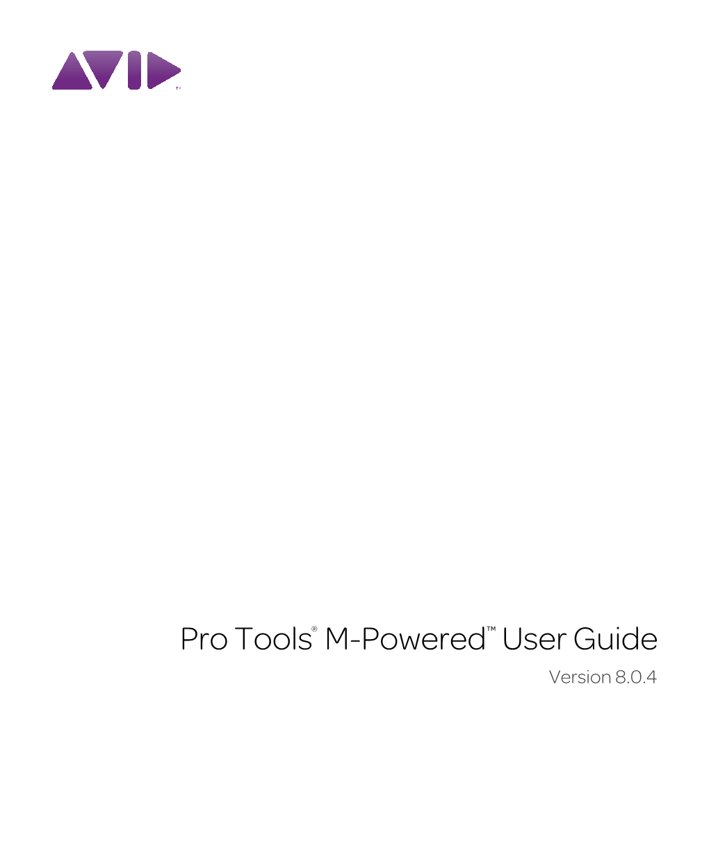 M-Powered User Guide Chapter 1 Welcome to Pro Tools M-Powered