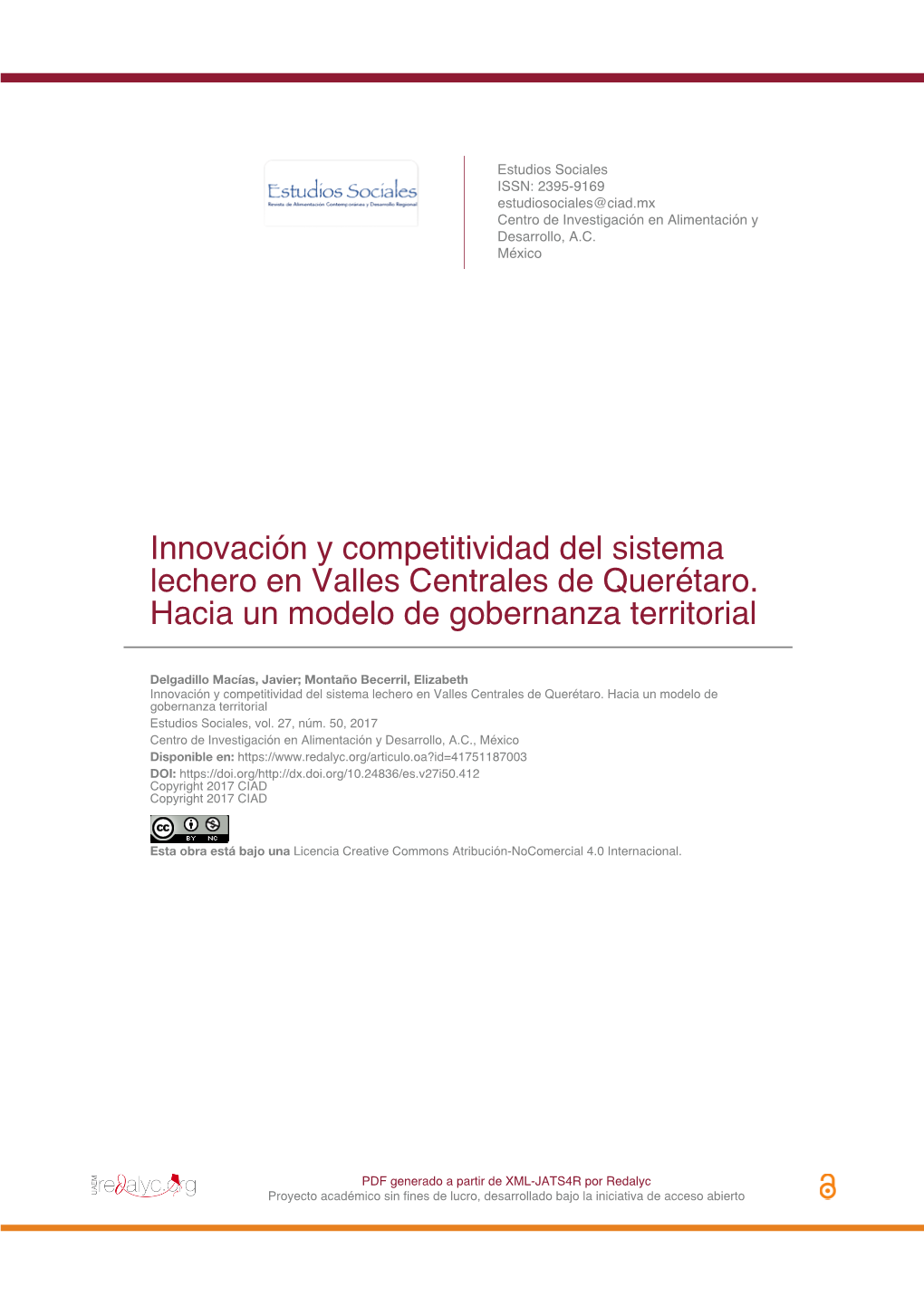 Innovación Y Competitividad Del Sistema Lechero En Valles Centrales De Querétaro