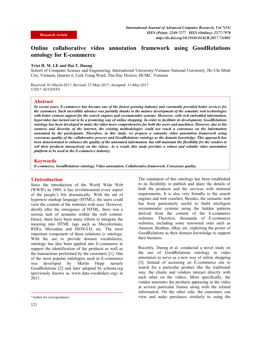 Online Collaborative Video Annotation Framework Using Goodrelations Ontology for E-Commerce