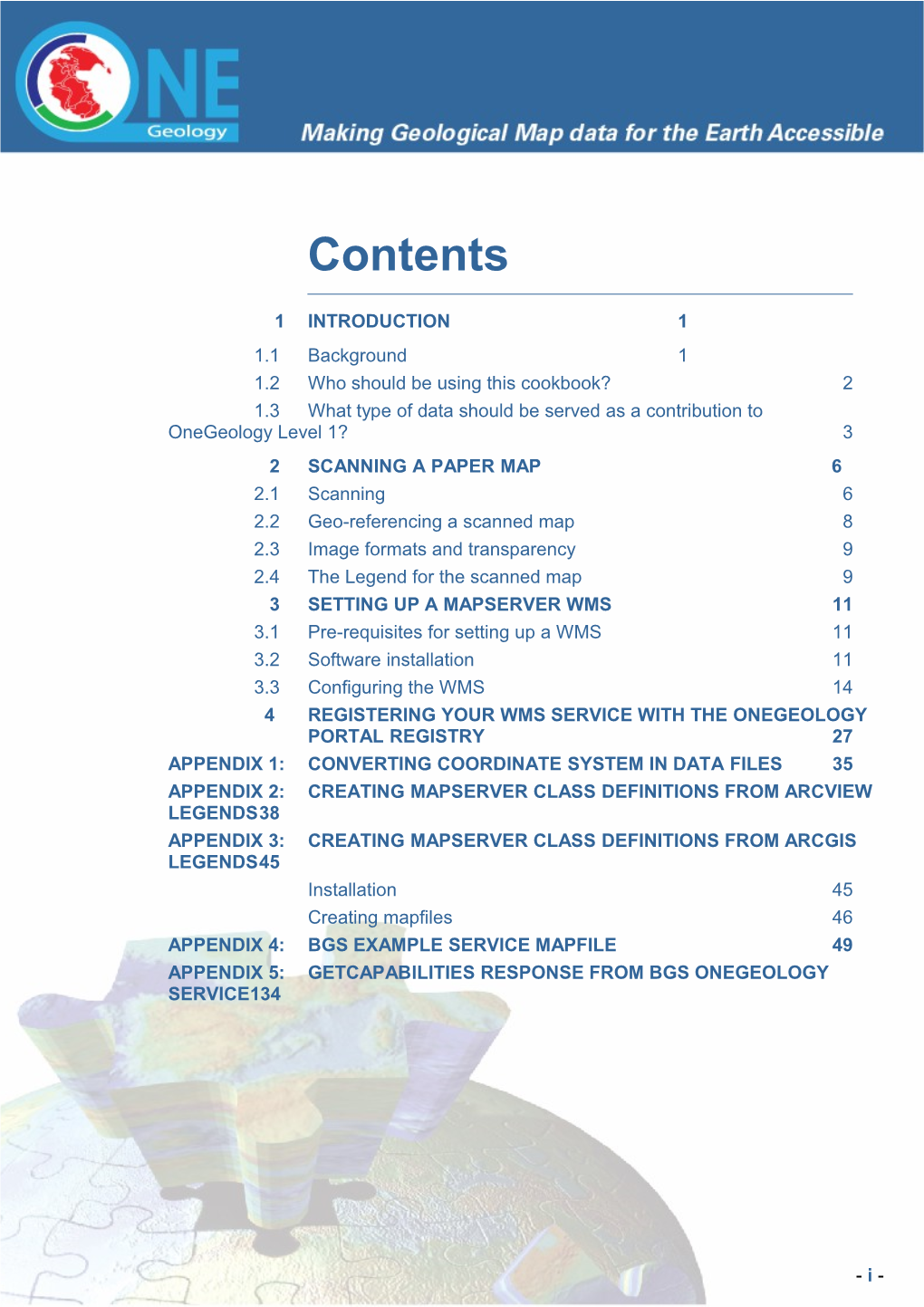 One Geology WMS Cookbook