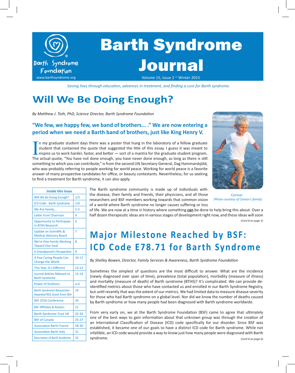 Barth Syndrome Journal