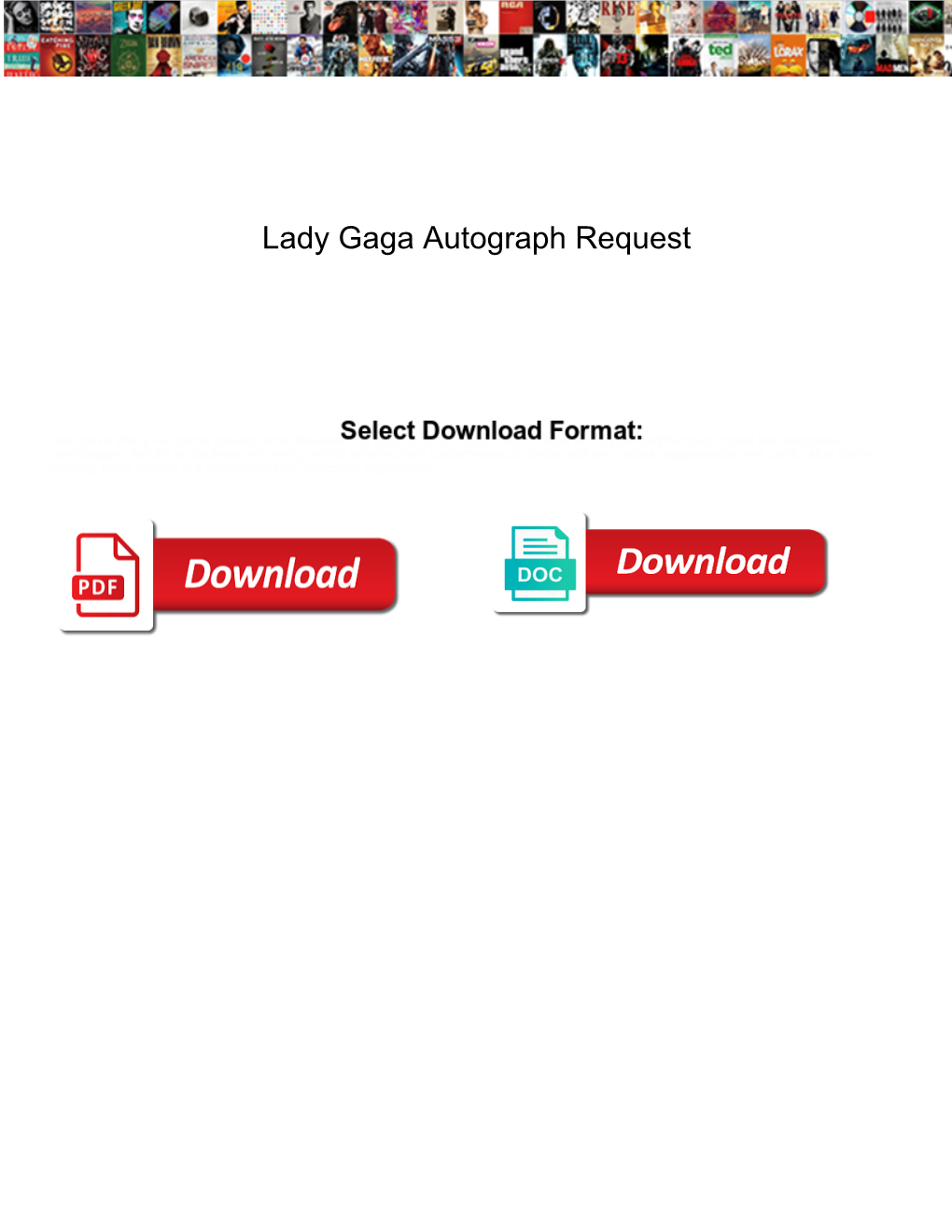 Lady Gaga Autograph Request