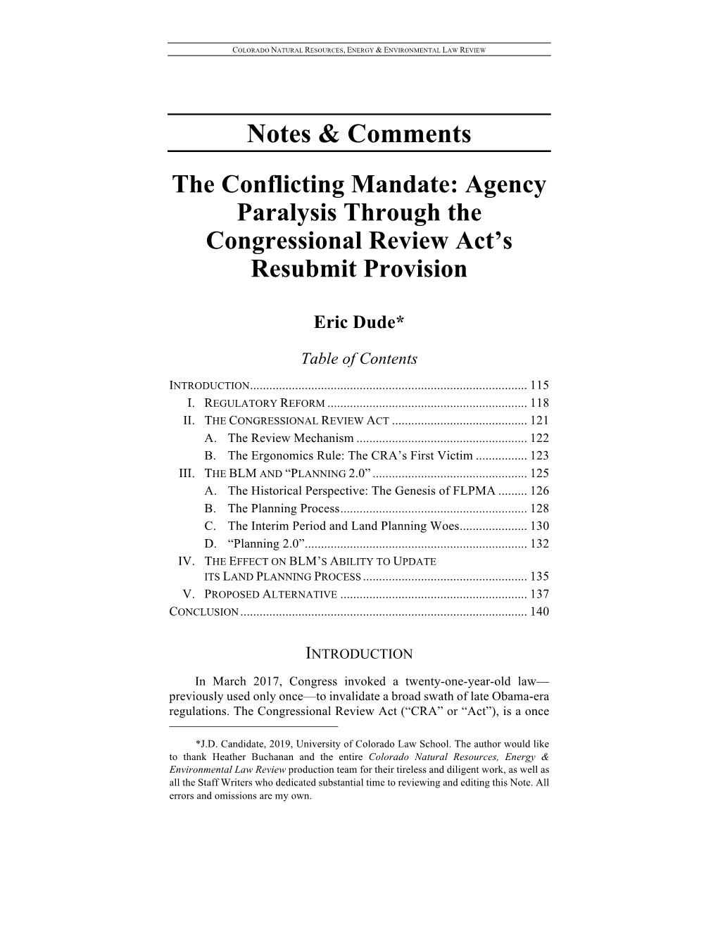 Agency Paralysis Through the Congressional Review Act's