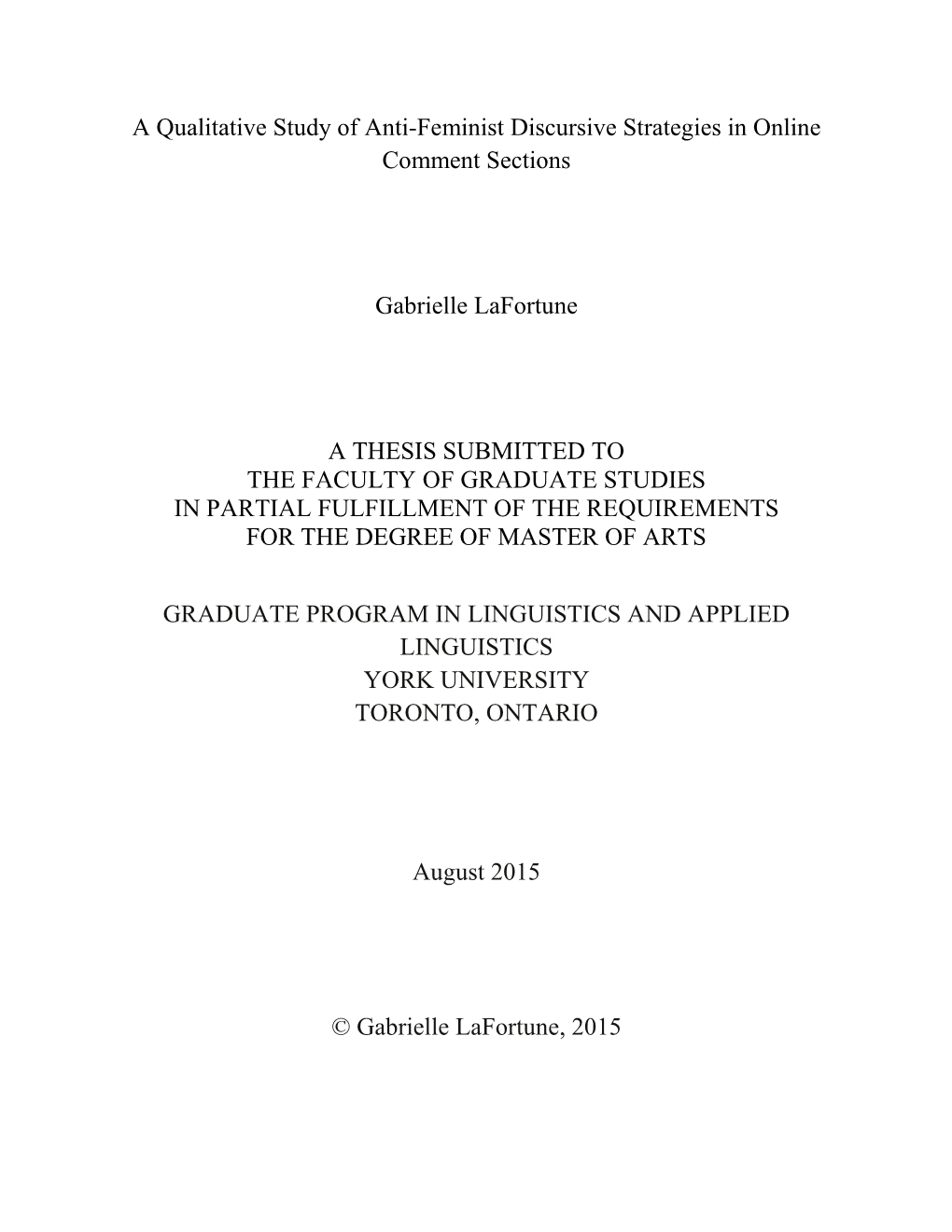 A Qualitative Study of Anti-Feminist Discursive Strategies in Online Comment Sections