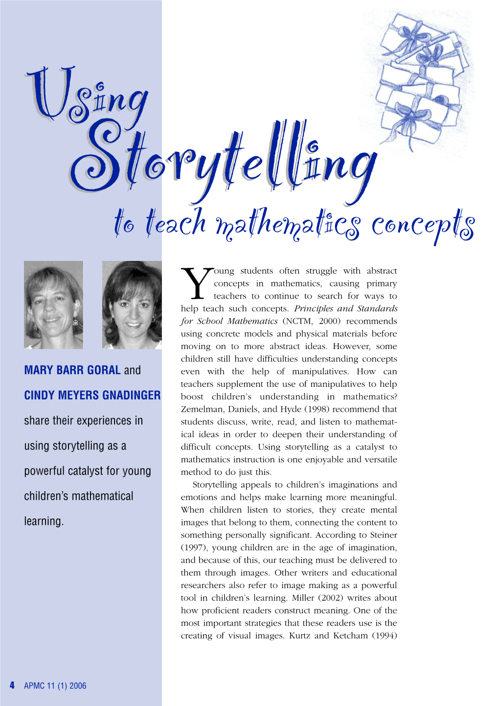 Using Storytelling to Teach Mathematics Concepts