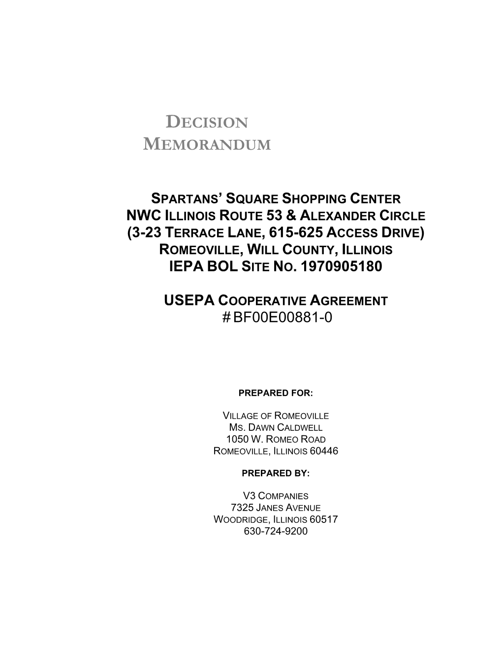 Decision Memorandum