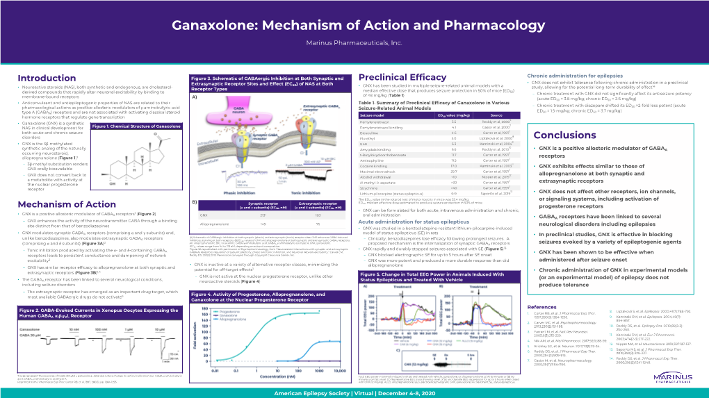 Ganaxolone: Mechanism of Action and Pharmacology