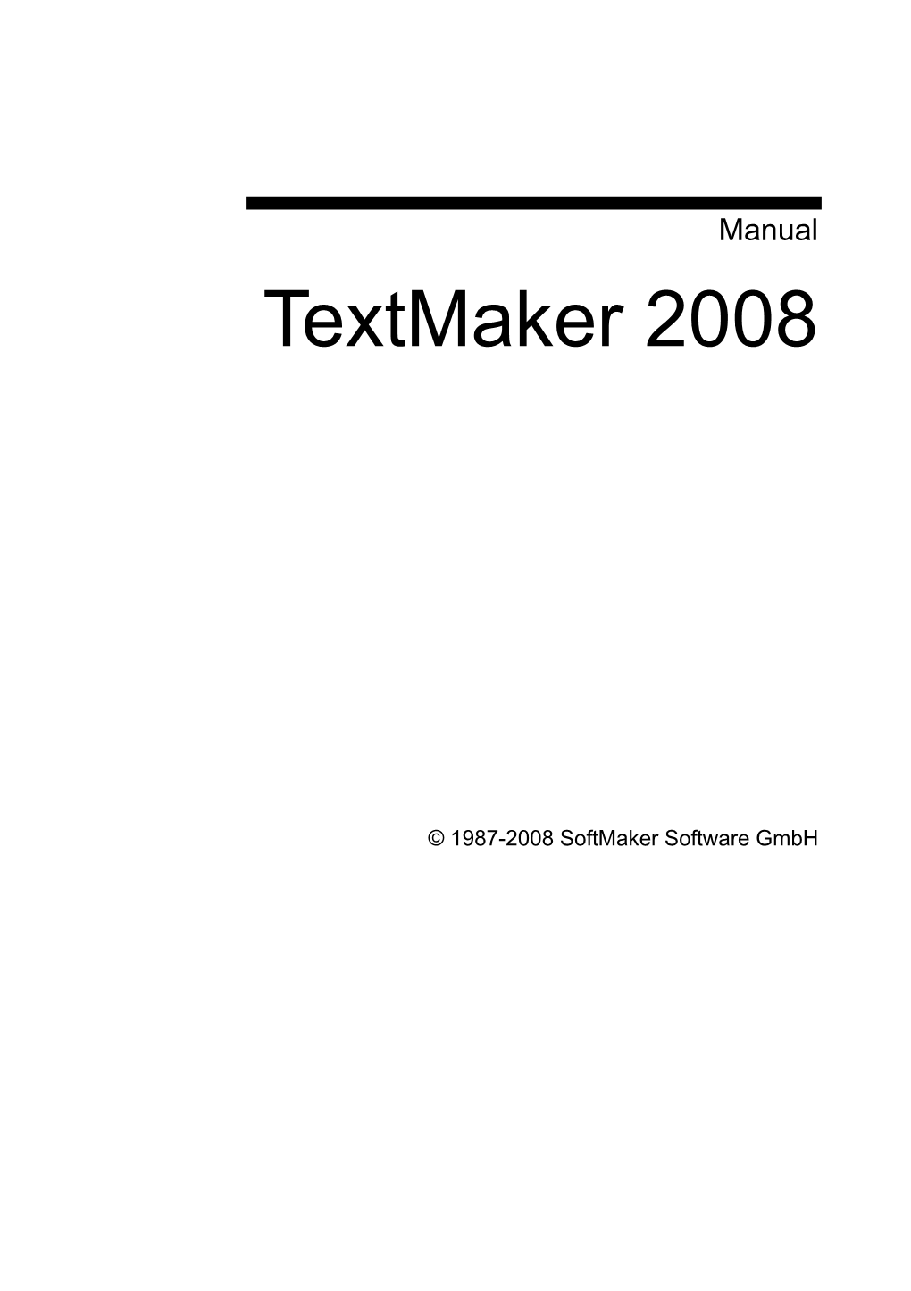 Textmaker 2008