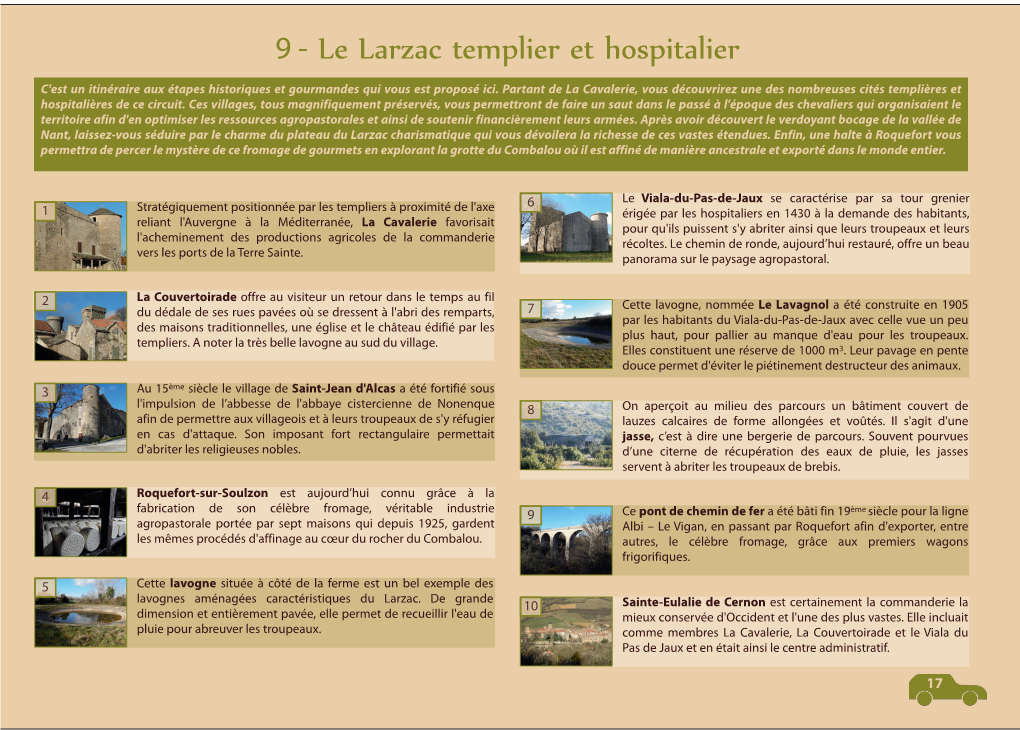 Le Larzac Templier Et Hospitalier