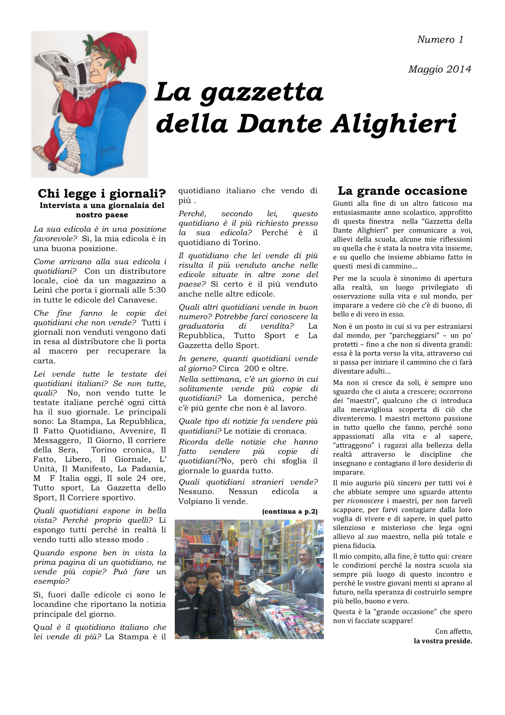 Gazzetta Dante Alighieri 2014