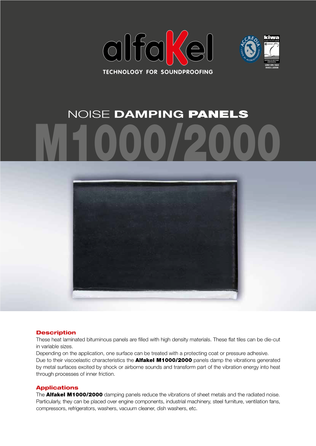 Noise Damping Panels