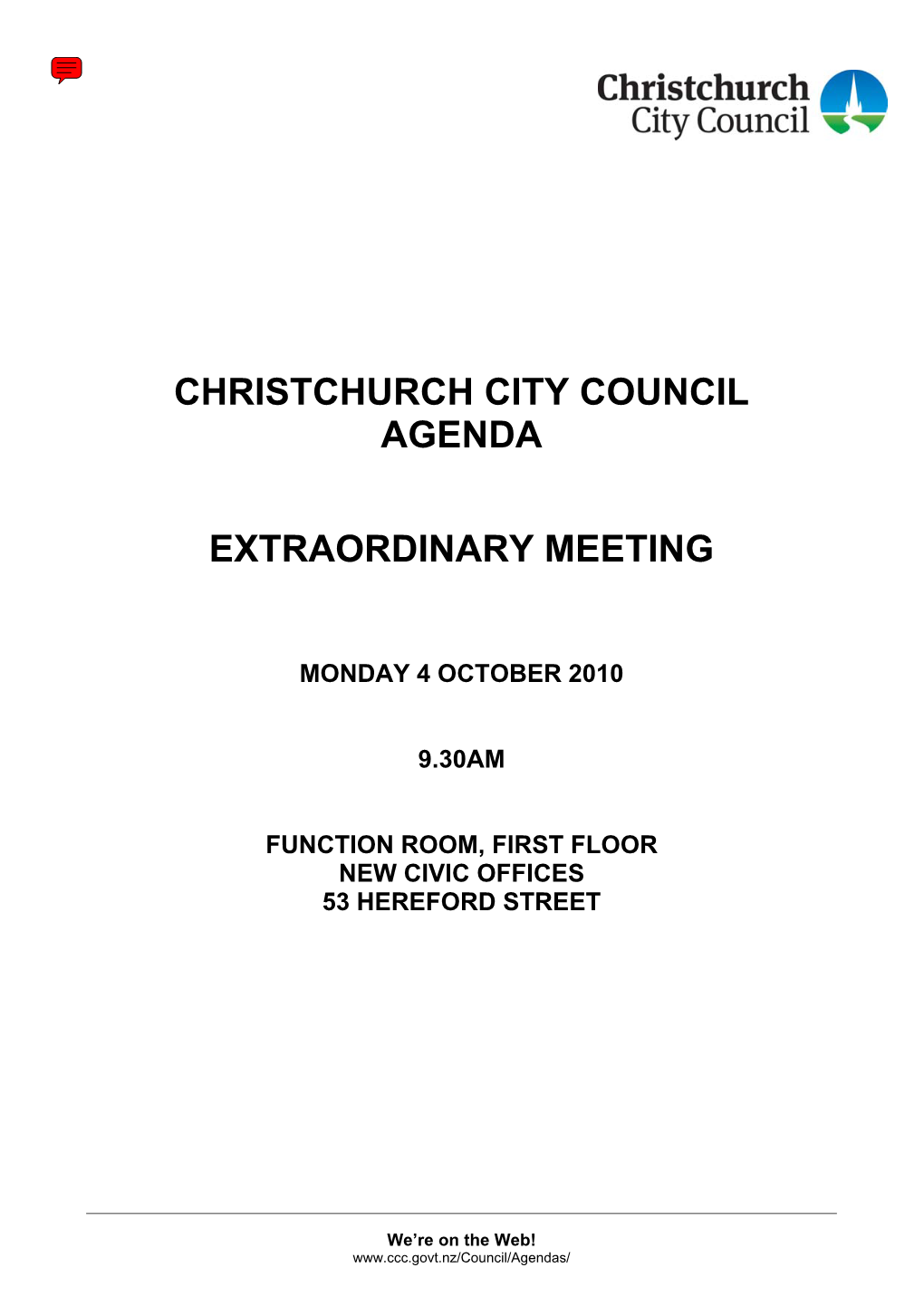 Council Agenda 4 October 2010