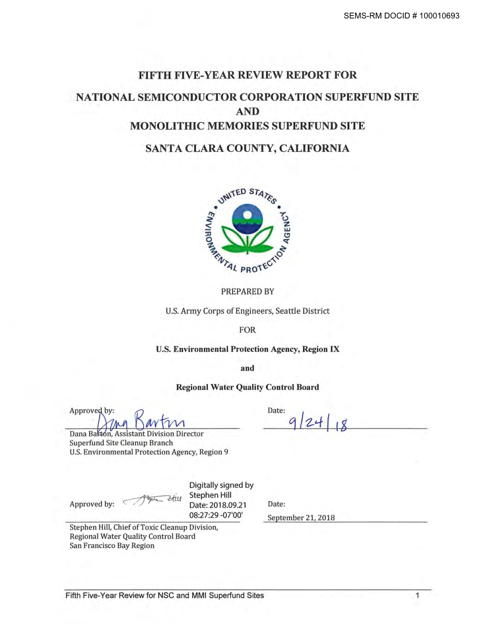 5Th 5-Year Review Rpt for National Semiconductor Corp Superfund