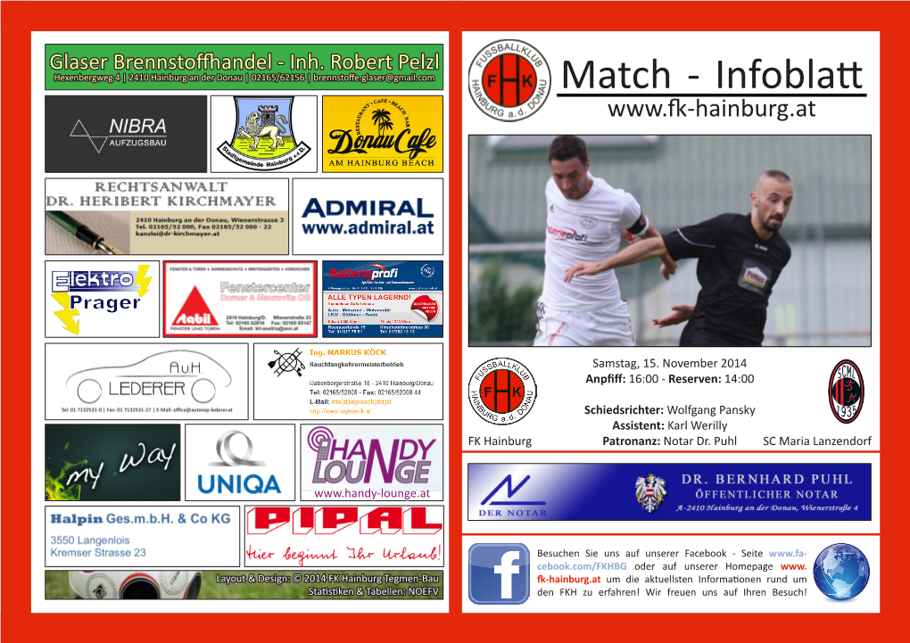 Match - Infoblatt