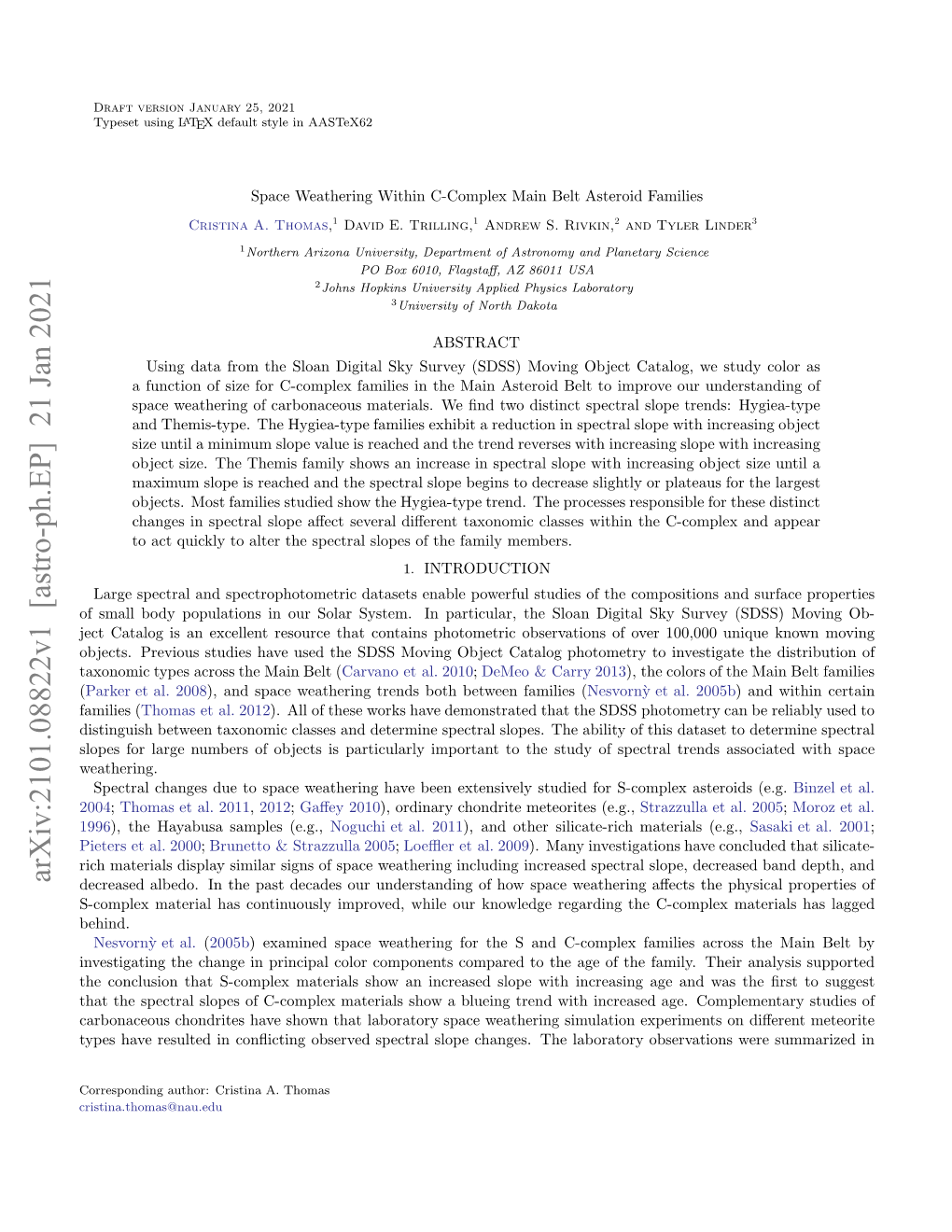 Space Weathering Within C-Complex Main Belt Asteroid Families